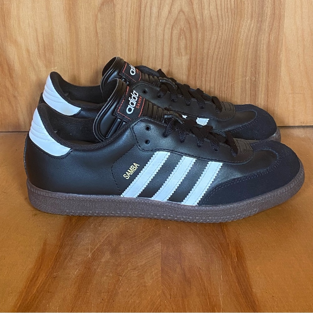 Womens 6 Youth 5 Adidas Samba Athletic Shoes Black White SEF0224